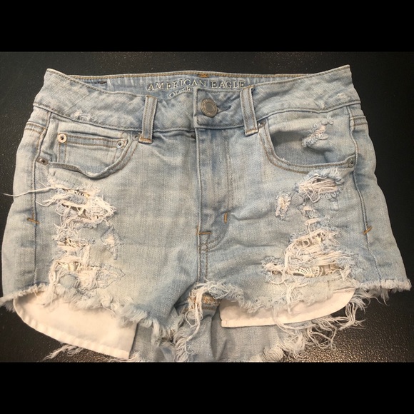 AMERICAN EAGLE Hi Rise Shortie Size 2 - Picture 1 of 5